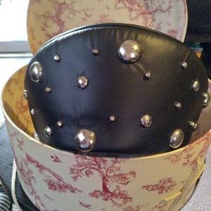 B michael leather hat